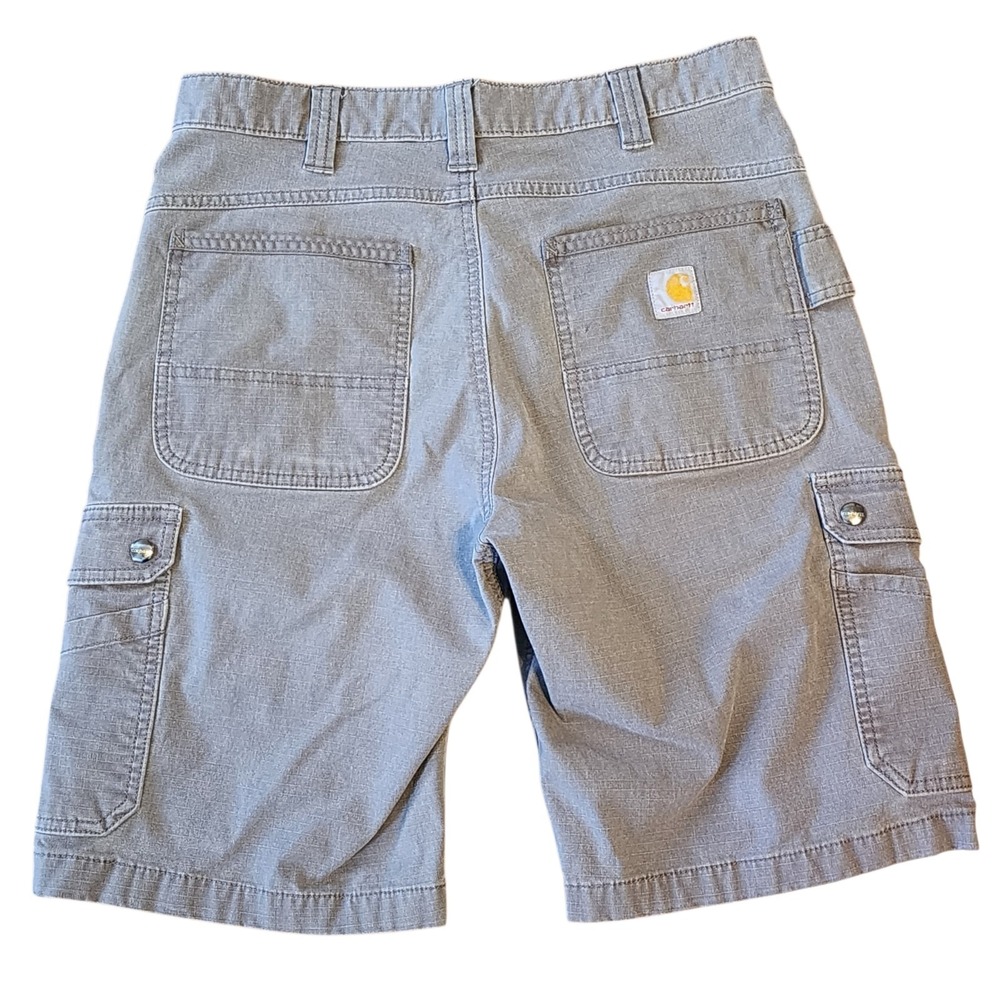 Carhartt Rugged Flex Cargo Work Shorts Gray Mens 32 Relaxed Fit B34727-M - Picture 2 of 9
